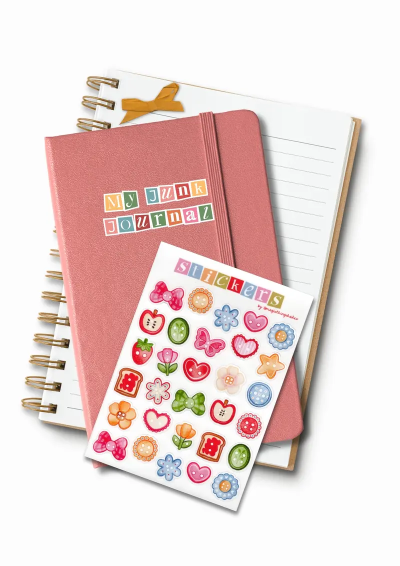 Planche de stickers illustrés "Petits boutons colorés "