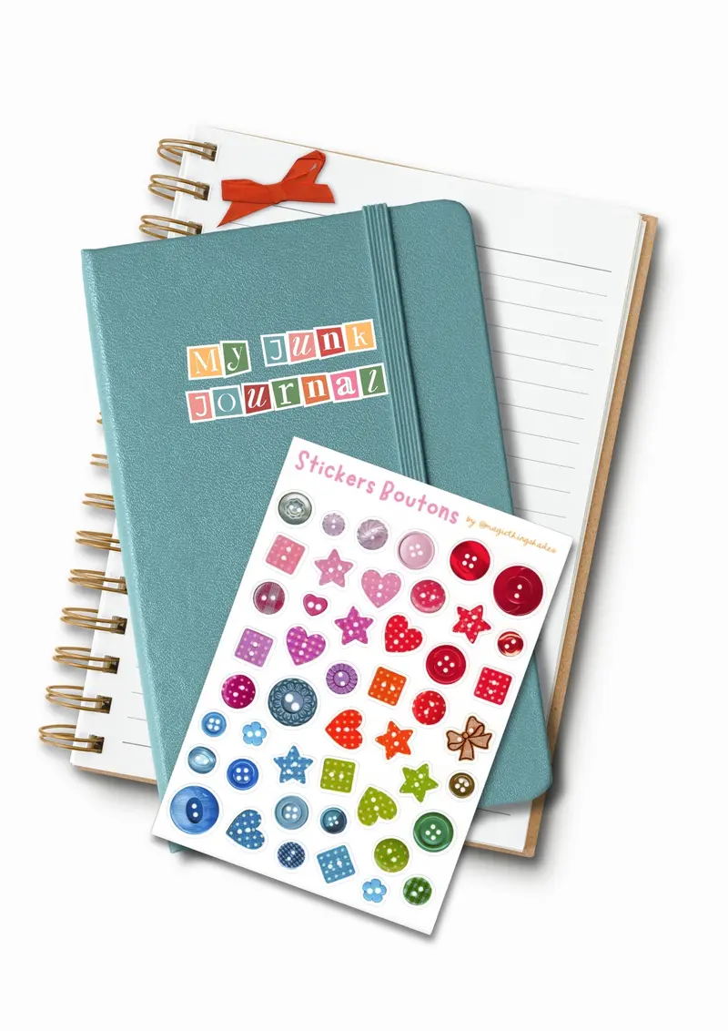 Planche de stickers "Petits boutons"