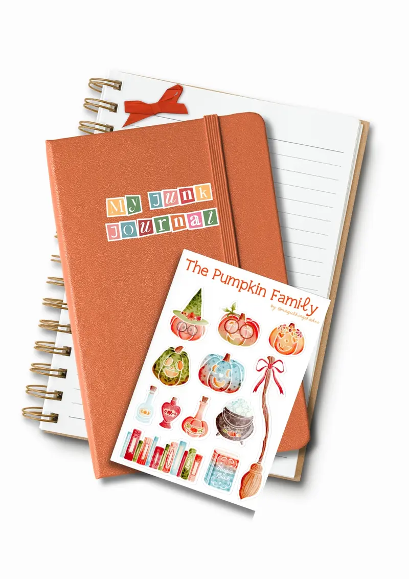 Planche de stickers "The pumkin family"