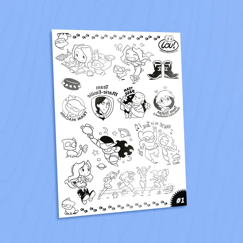 Planche de tatouages éphémères #1 - enfance Lou !