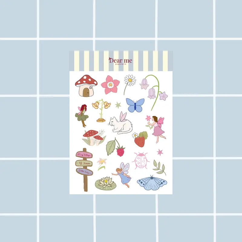 Planche stickers A5 - Fées