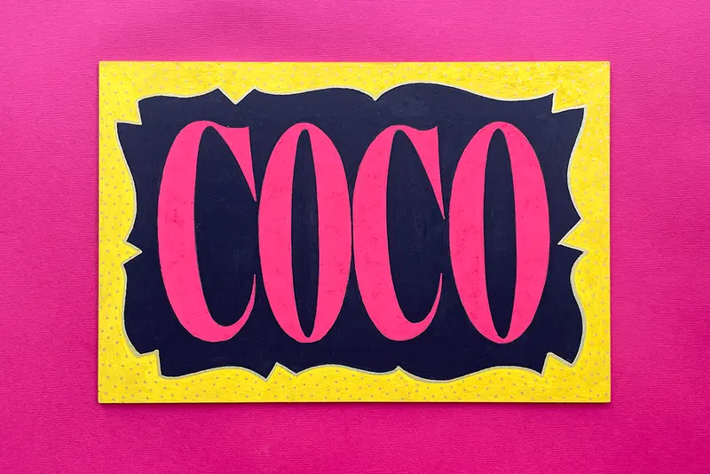 Plaque Coco peinte à la main