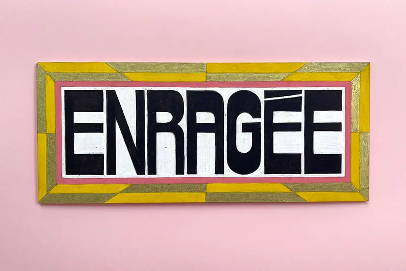 Plaque Enragée peinte à la main