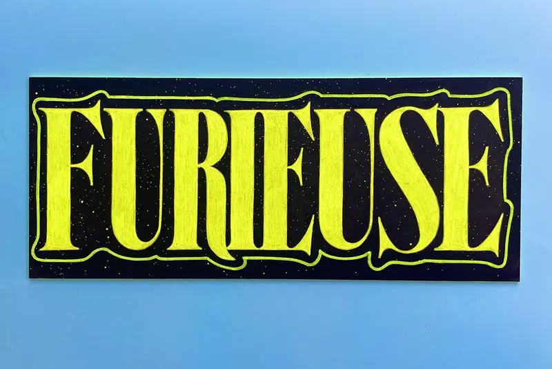 Plaque Furieuse peinte à la main