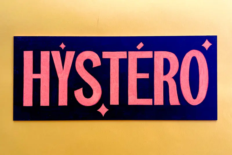 Plaque Hystéro peinte à la main