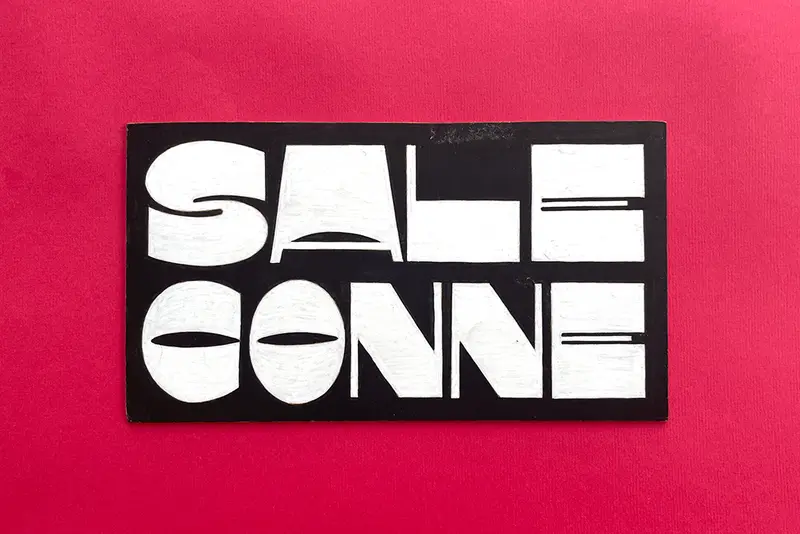 Plaque Sale Conne peinte à la main