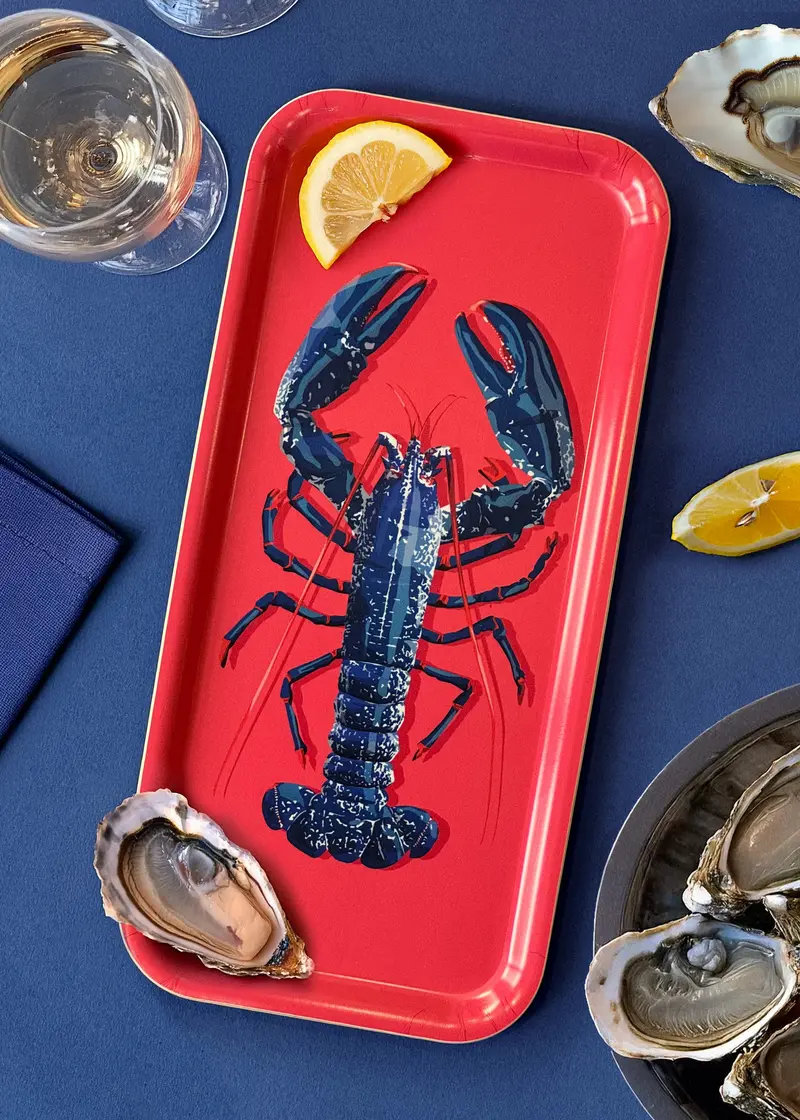 Plateau café allongé - Homard (rose)