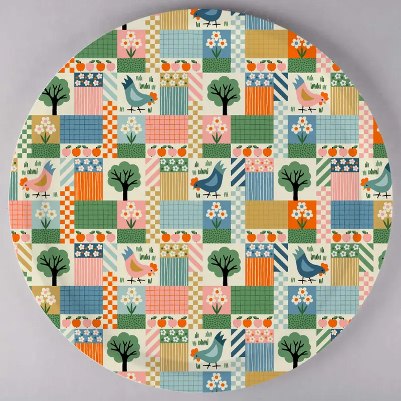 Plateau rond en Bois - COCORICO
