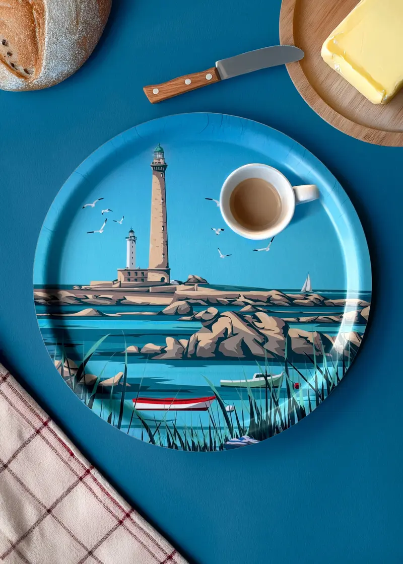 Plateau rond pour le goûter - Phare de l'île Vierge