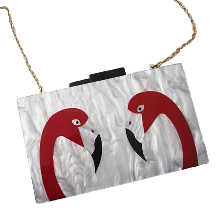 Pochette Double Flamant Rose Luxe