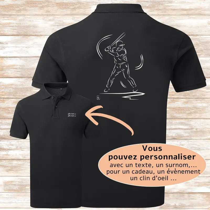 Polo Baseball Cricket Sport - Homme Femme - Personnalisable