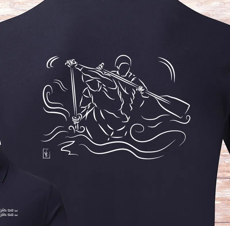 Polo Canoë Kayak en Duo Sport Nautique - Homme Femme -  Personnalisable