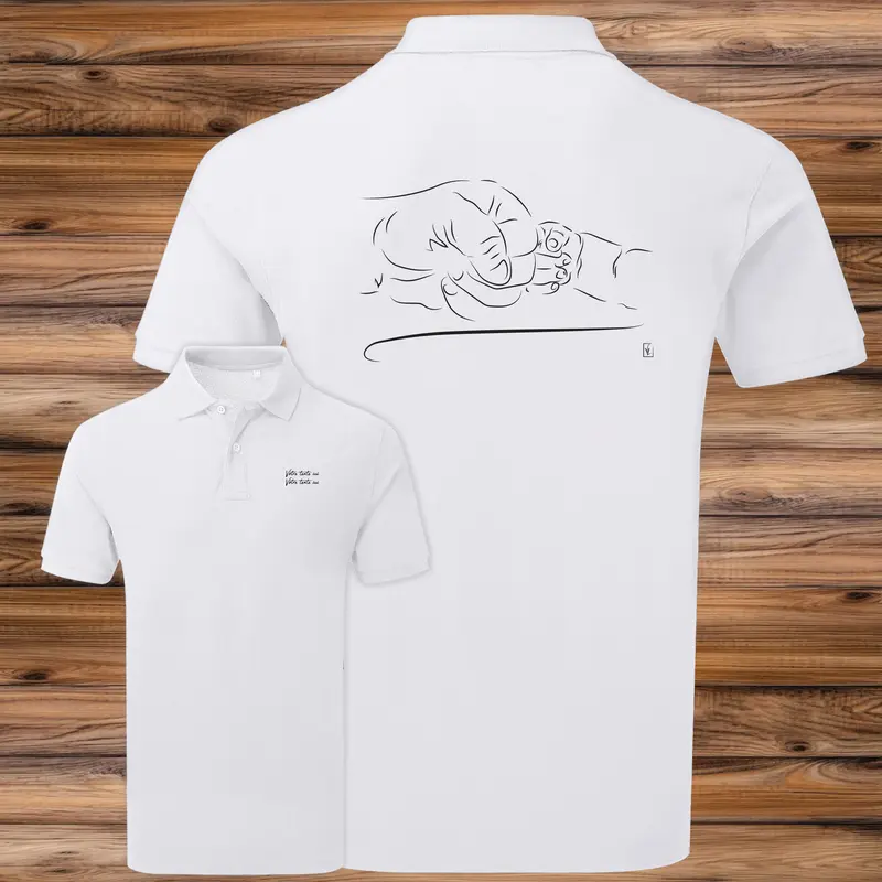 Polo Check Mains Enfant Adulte Graphisme Poing contre Poing - Personnalisable