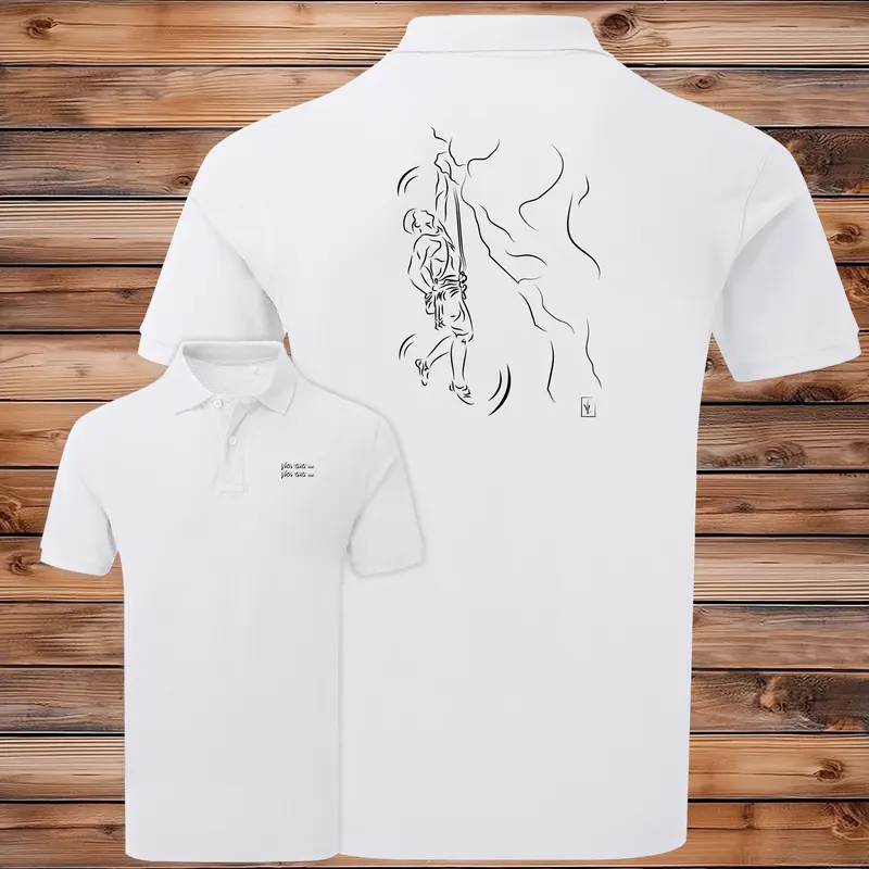 Polo Escalade Grimpeur Sport Montagne - Homme Femme - Personnalisable