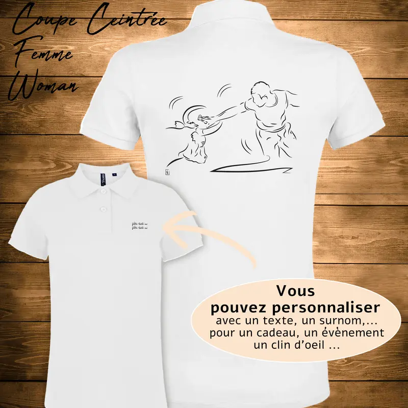 Polo Femme Course Camarguaise La Cocarde - Personnalisable