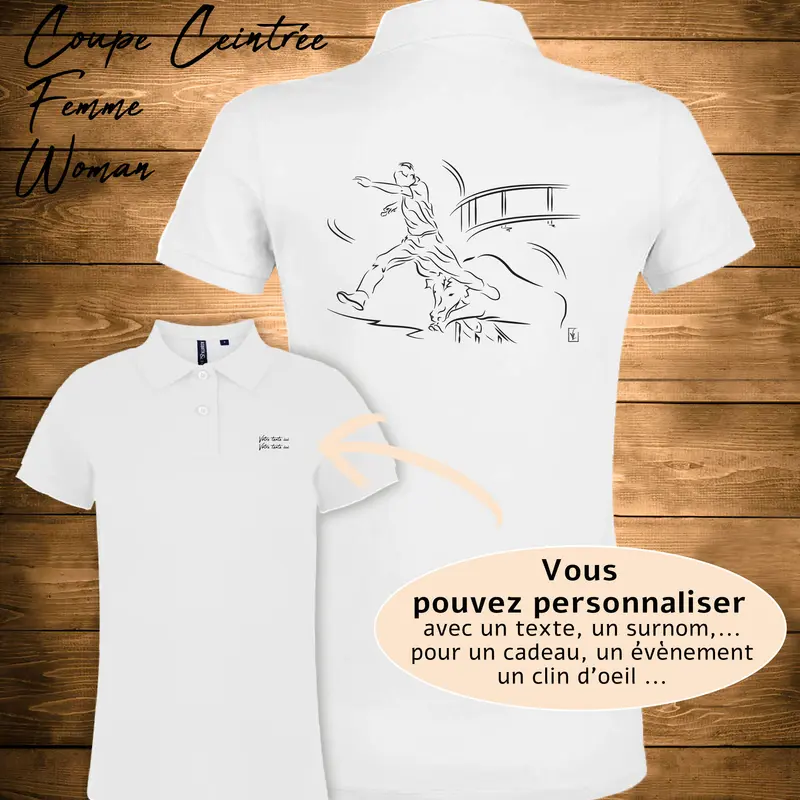Polo Femme Course Camarguaise Le Saut - Personnalisable