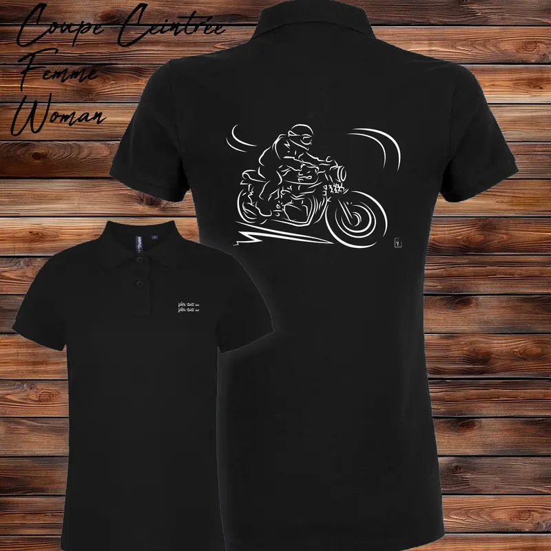 Polo Femme Moto ancienne - Personnalisable