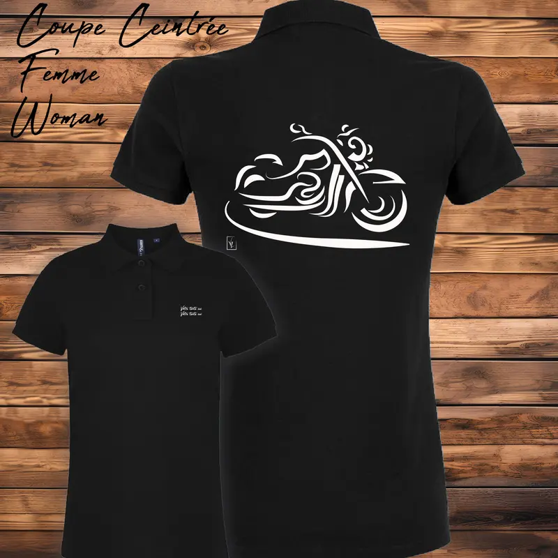 Polo Femme Moto Design - Personnalisable