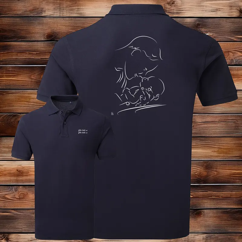 Polo Futur Papa Graphisme Naissance Bébé - Personnalisable