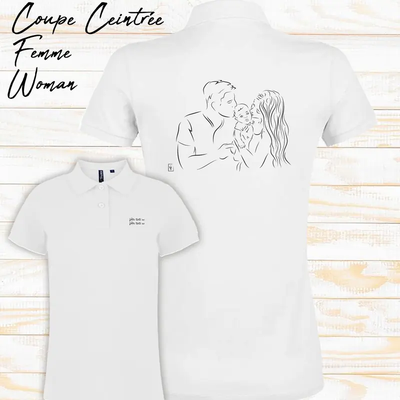 Polo Futurs Parents Graphisme Annonce Naissance - Personnalisable