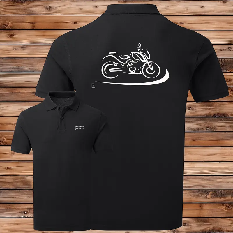 Polo Homme Moto Ancienne Vintage - Personnalisable