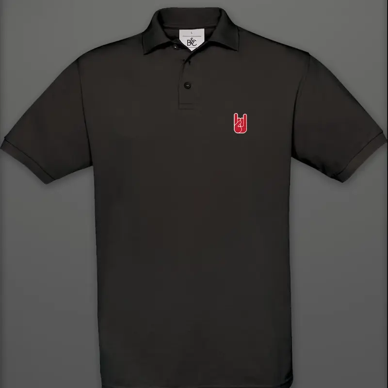 Polo homme Premium Rock OH YEAHHH  "Metal Horns" Brodé 2 couleurs