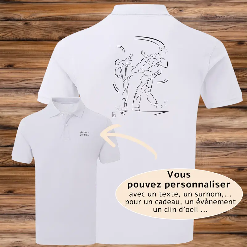 Polo Jujitsu Judo Sport Combat Graphisme Arts Martiaux - Personnalisable