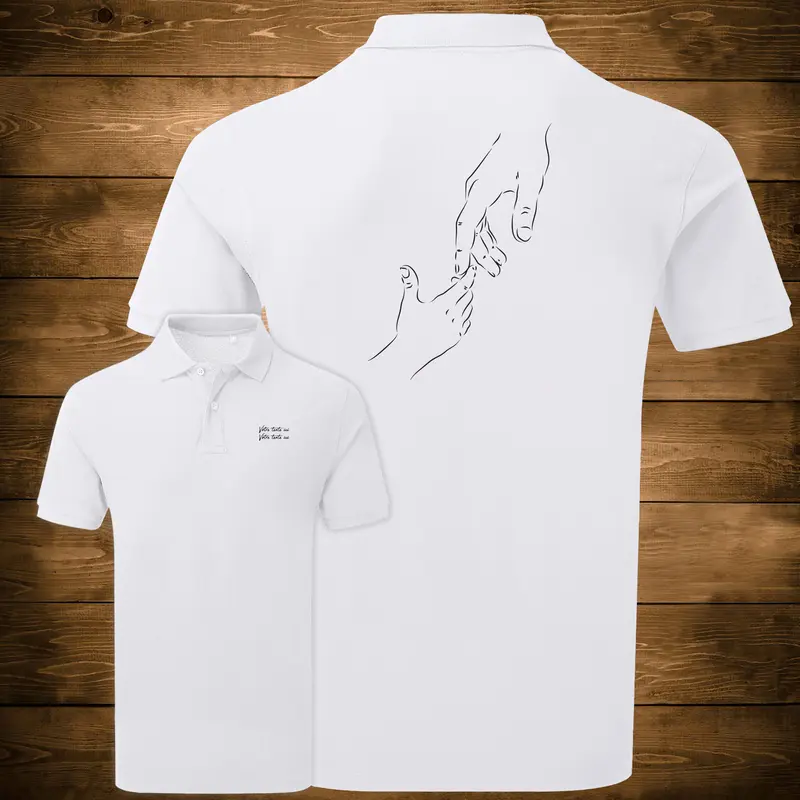 Polo Main dans la Main Adulte Enfant Graphisme Tendresse - Personnalisable