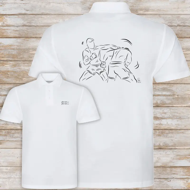 Polo MMA Arts Martiaux Mixtes Poings Gants Graphisme Sport Combat - Personnalisable