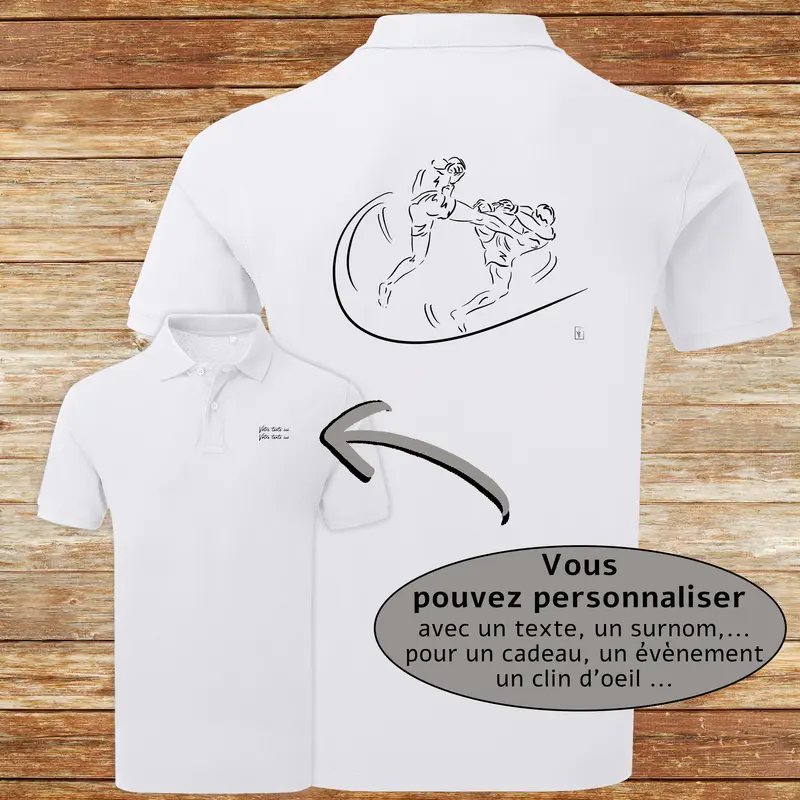 Polo MMA Combat Tridimensionnel Sport de Combat - Homme Femme - Personnalisable
