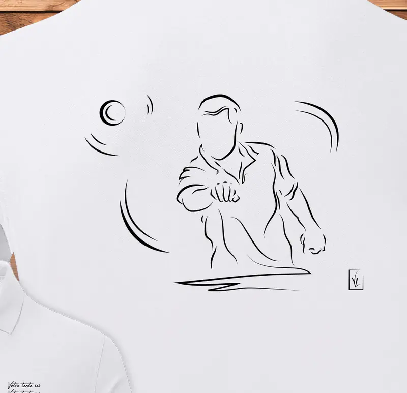 Polo Pétanque Le Tir - Homme Femme - Personnalisable