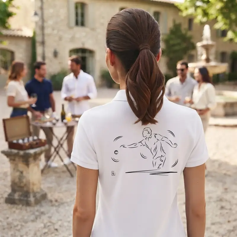 Polo Pétanque - Modèle 13 à 0 • Texte à Personnaliser côté Cœur