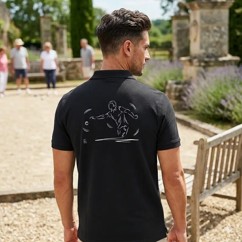 Polo Pétanque- Modèle 13 à 0 - Texte à Personnaliser côté Cœur