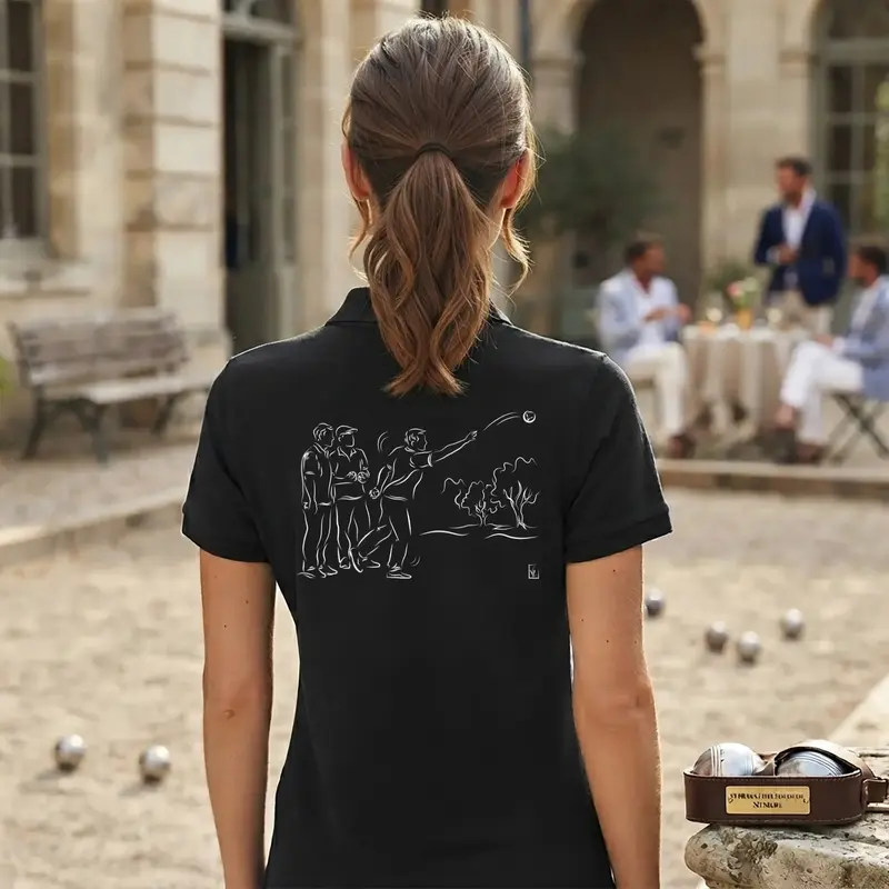 Polo Pétanque - Modèle Complices • Texte à Personnaliser côté Cœur