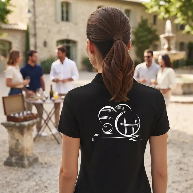 Polo Pétanque - Modèle Loisirs • Texte à Personnaliser côté Cœur