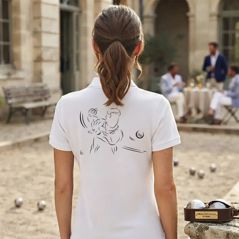Polo Pétanque - Modèle Rigueur• Texte à Personnaliser côté Cœur
