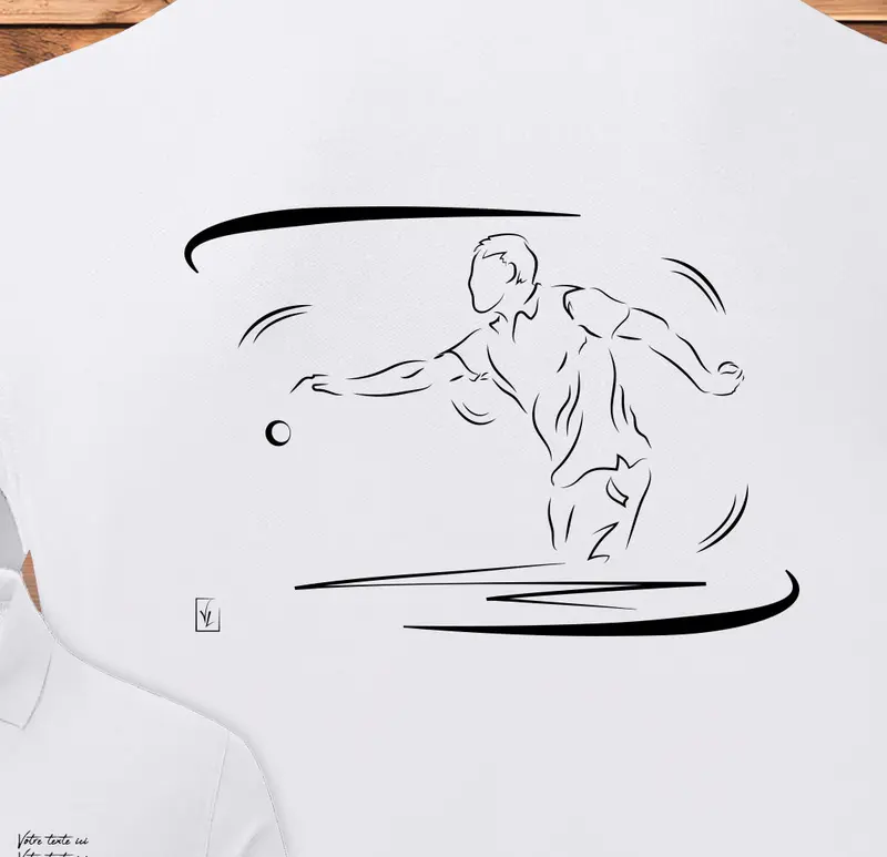 Polo Pétanque profil - Homme Femme - Personnalisable