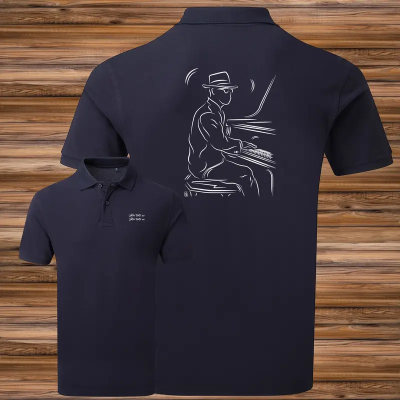 Polo Piano Jazz Musicien Pianiste - Homme Femme - Personnalisable