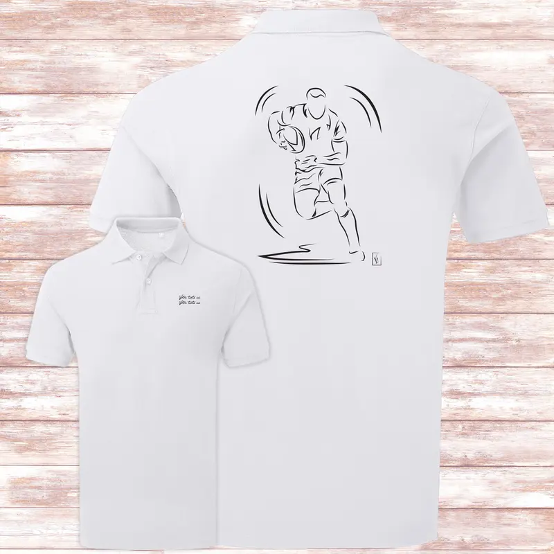 Polo Rugby Course Rugbyman Sport - Homme Femme - Personnalisable