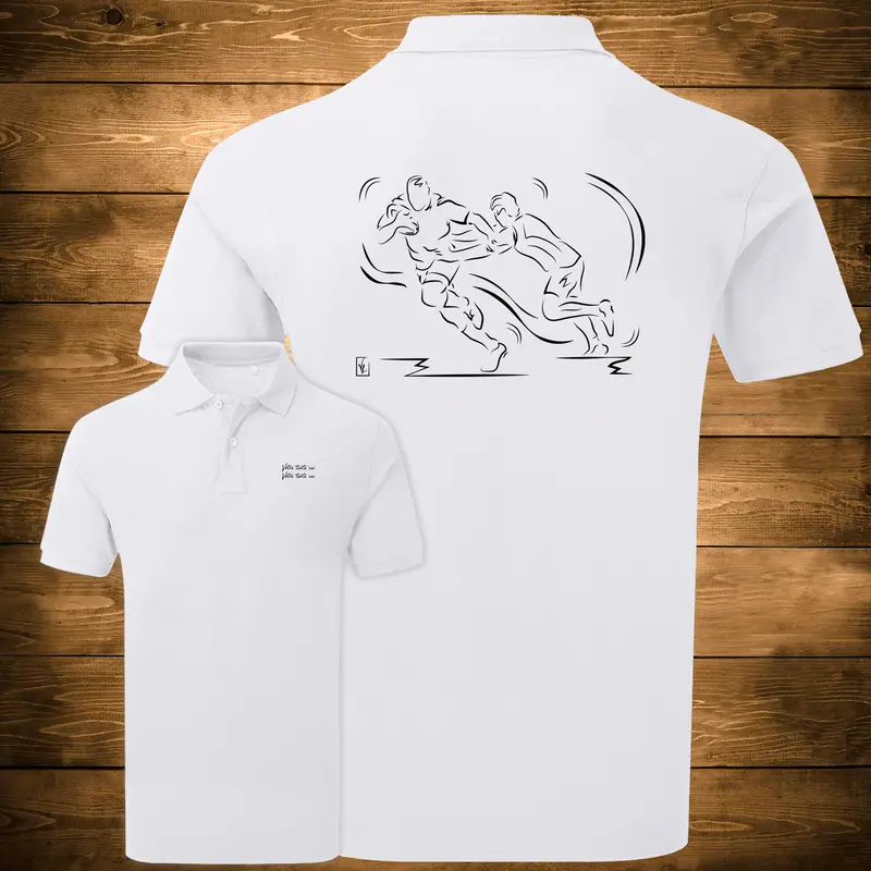 Polo Rugby Placage Rugbyman Sport - Homme Femme - Personnalisable