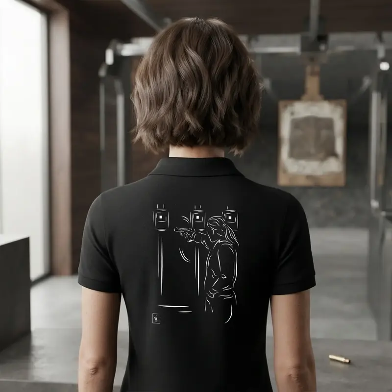 Polo Tir Sportif - Modèle Cible • Texte à Personnaliser côté Cœur