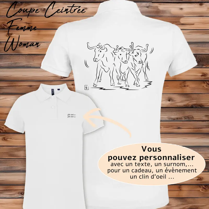 Polo Trois Vachettes Camargue - Personnalisable