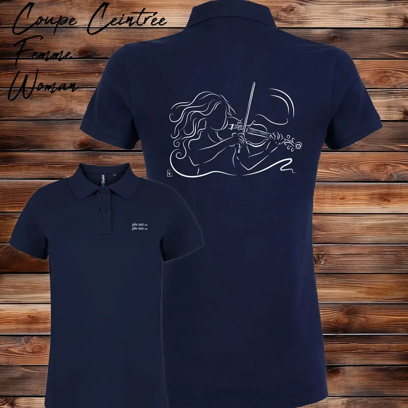 Polo Violon Musicienne Violoniste - Homme Femme - Personnalisable