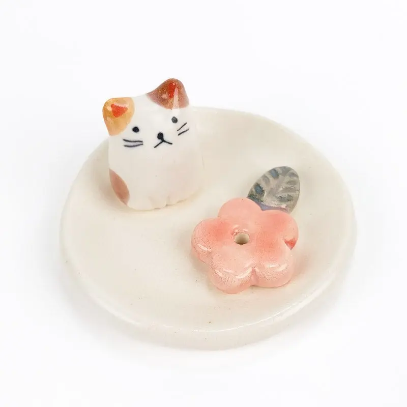 Porta Incienso Neko Sakura