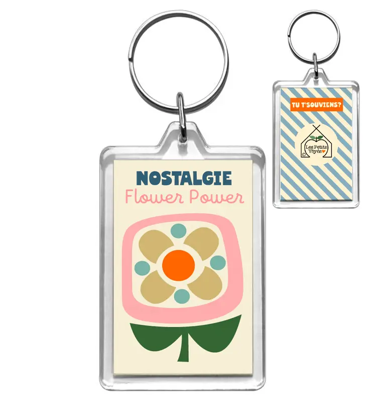 Porte-Clé NOSTALGIE Flower Power
