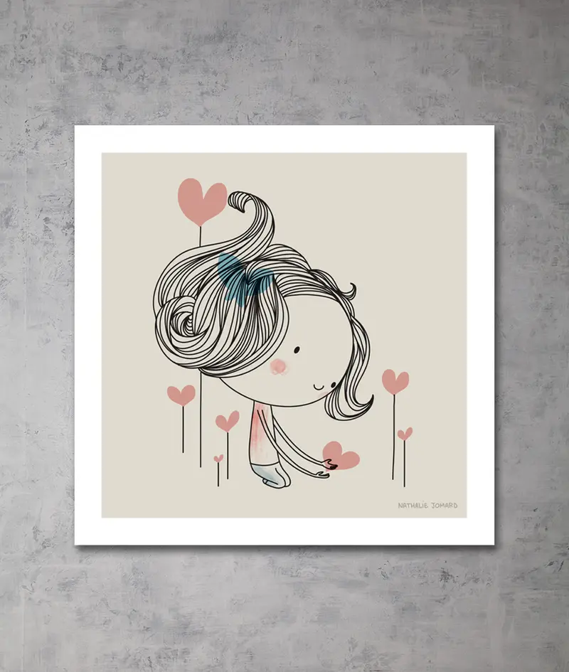 Poster Au jardin des cœurs by Nathalie Jomard