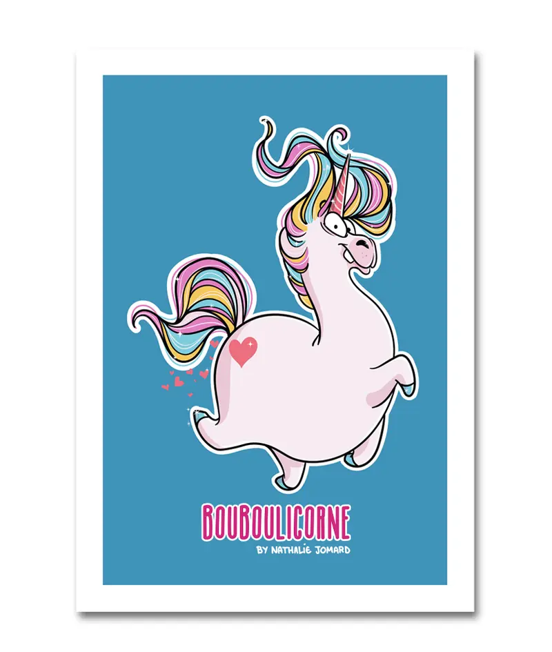 Poster Bouboulicorne by Nathalie Jomard