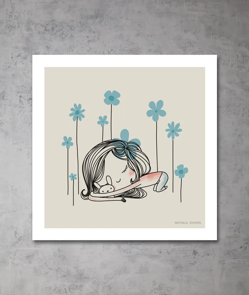 Poster Dors bien Doudou by Nathalie Jomard