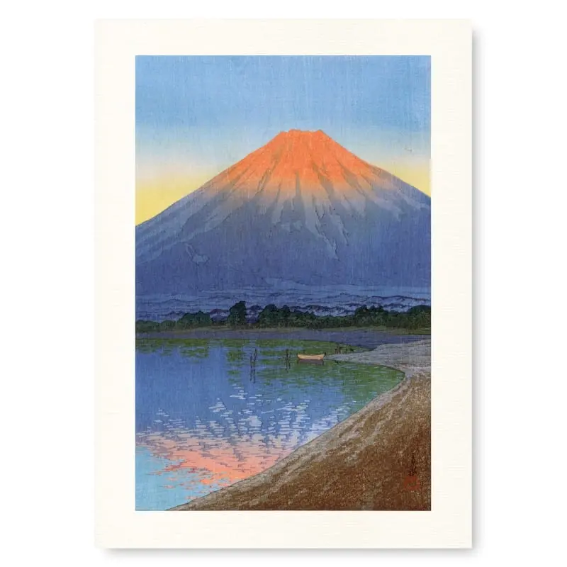 Póster Japonés Lago Yamanaka