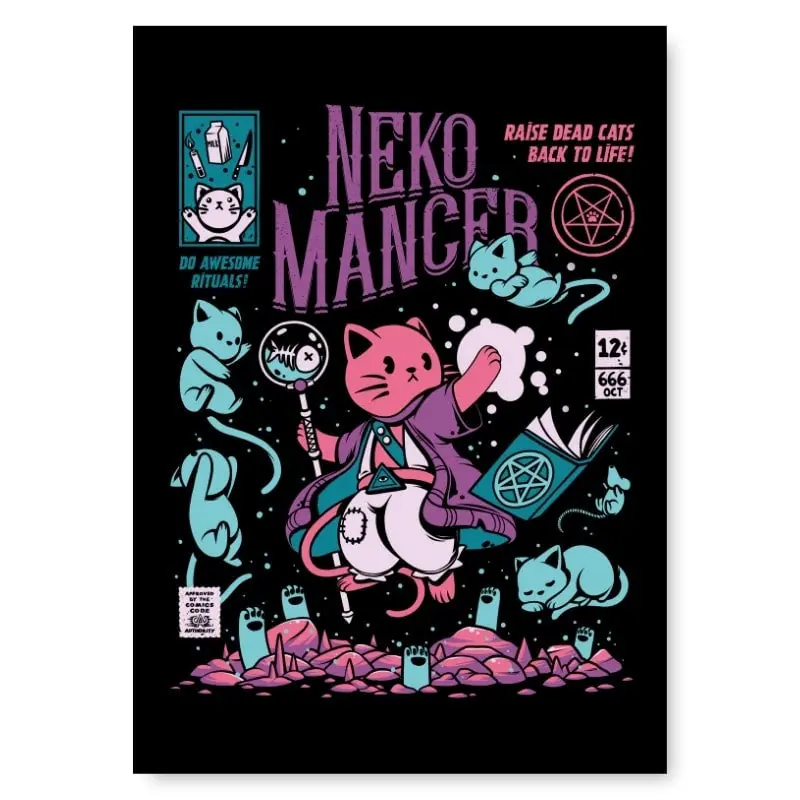 Póster Japonés Nekomancer